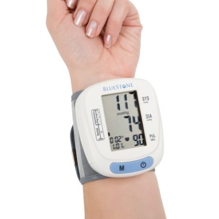 Fleming Supply One-Touch Blood Pressure Monitor, Adjustable Wrist Cuff, Fast and Accurate Readings -  571834IHD